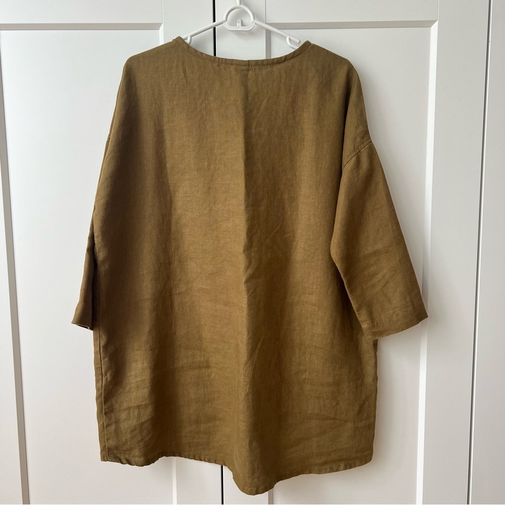 Elizabeth Suzann Long Sleeve Harper Tunic in Midweight Linen sz XX… - Picture 11 of 15
